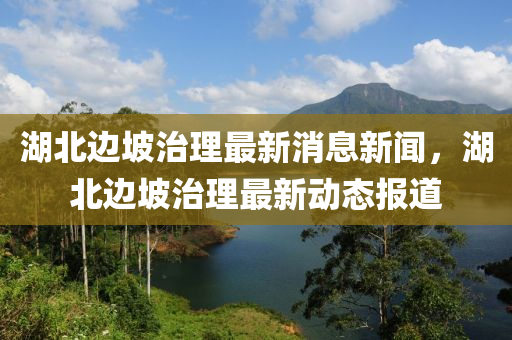 湖北边坡治理最新消息新闻,湖北边坡治理最新动态报道